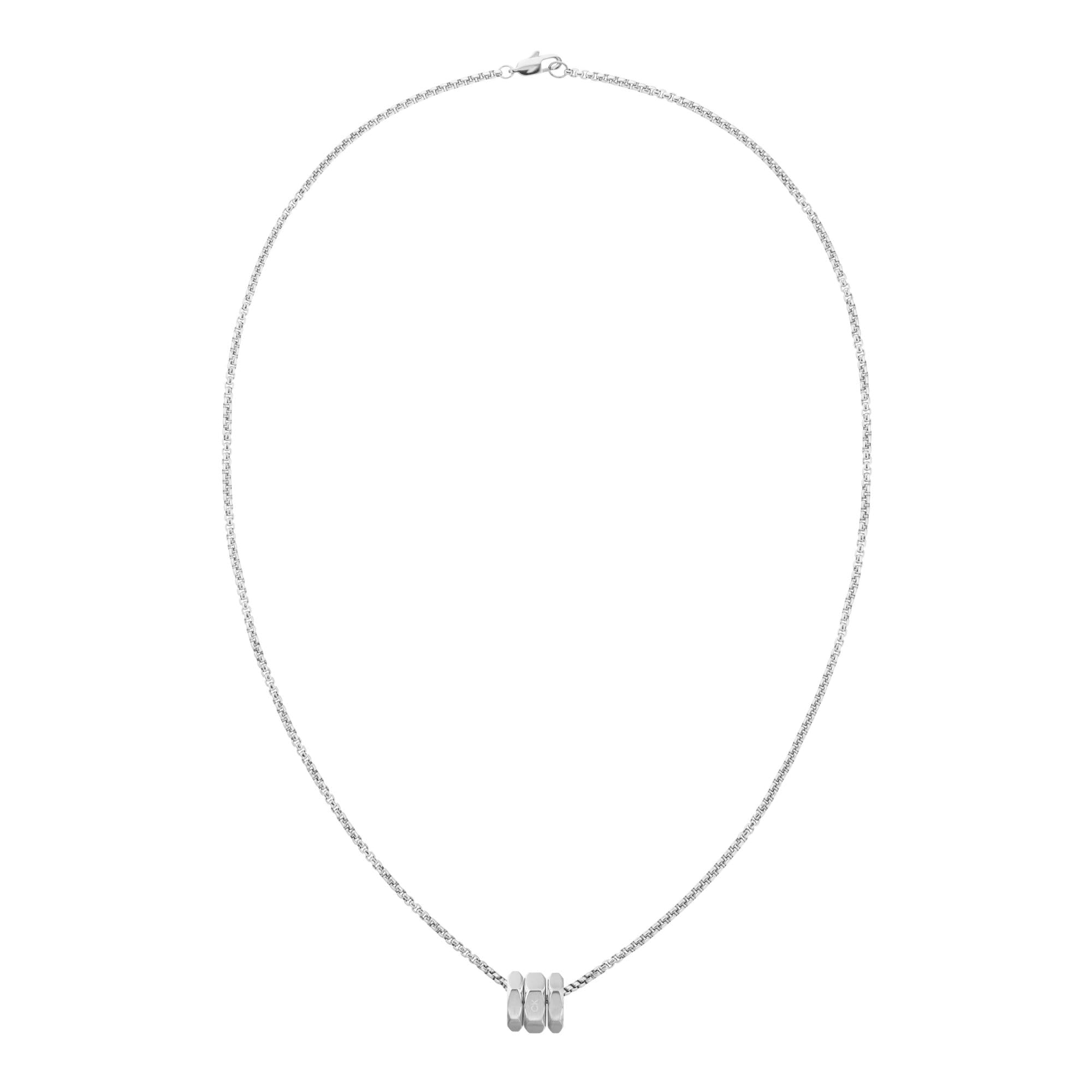 Calvin Klein Jewelry Mens Stainless Steel Bolt Necklace Color: Silver (Model: 35000258)