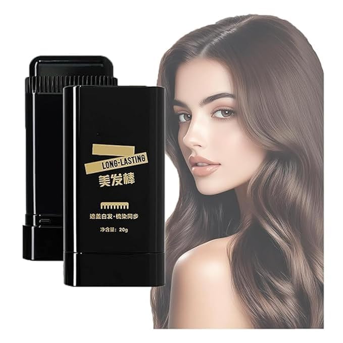 Instant Hair Color Stick With Built-In Comb, 2025 New Hair Dye Stick For Gray And White Hair, Touch Up Comb 2 In 1, Waterproof A