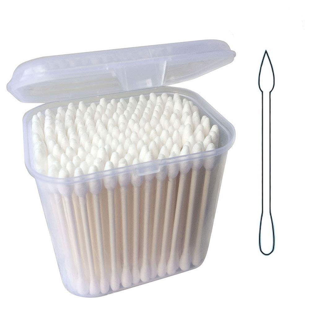 Paper Stick Cotton Swabs/180Ct - Double Tipped Compact Quality Cotton Heads - Strong Toughness Handle - Multipurpose, Safe, High