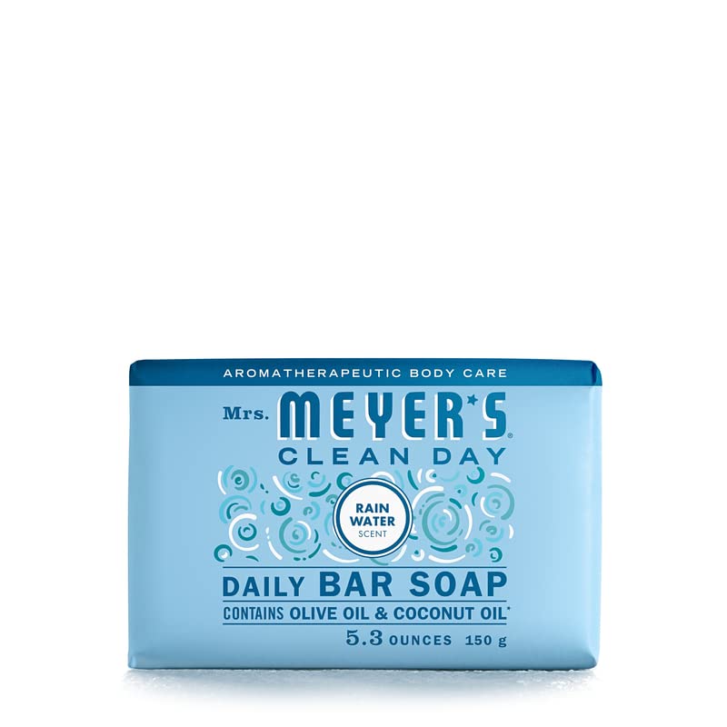 MRS. MEYER'S CLEAN DAY 11220 Bar Soap, Rain Water Scent, 5.3-oz. - Quantity 12