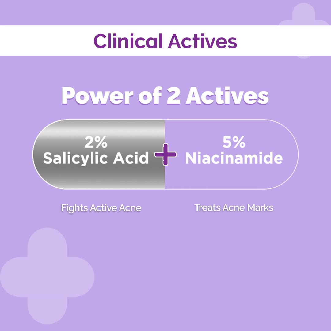 The Derma Co Sali-Cinamide Anti-Acne Serum | with 2% Salicylic Acid & 5% Niacinamide | Helps Reduce Acne & Acne Marks | Suits Al