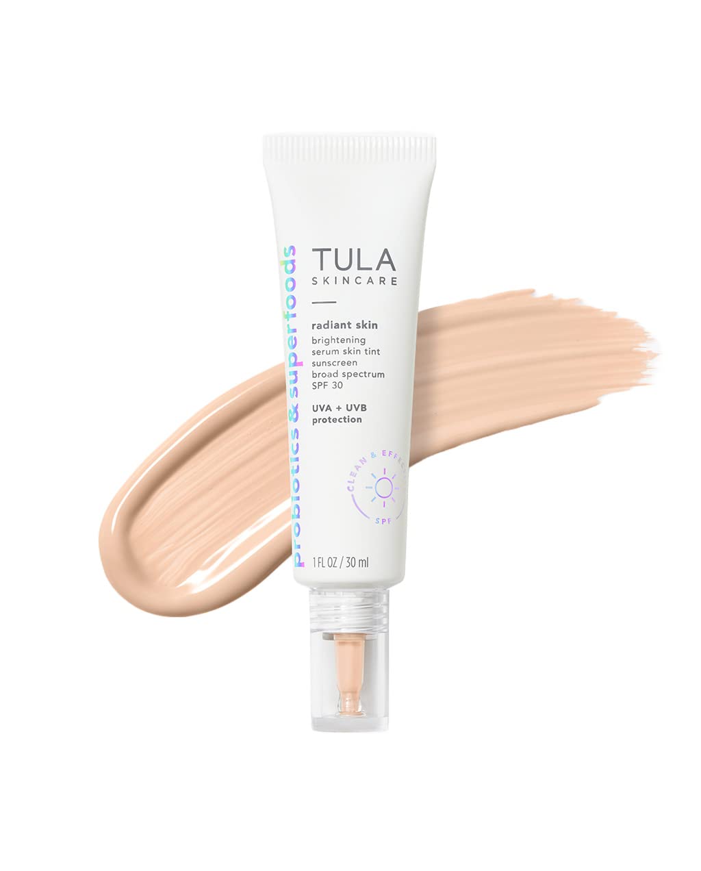 Tula Skin Care Radiant Skin Brightening Serum Skin Tint Spf - Facial Sunscreen Provides Broad Spectrum Spf 30 Protection, Tinted
