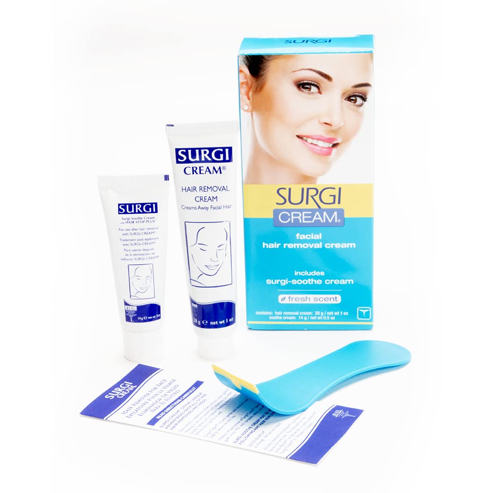 Surgi-Cream Hair Remover For Face, 1-Ounce Tubes (Pack Of 3)