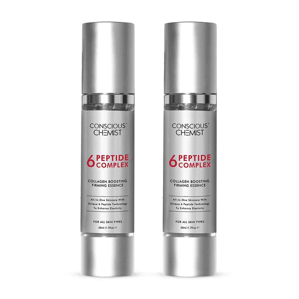 Conscious Chemist 6 Peptide Serum For Face | Complex Collagen Boosting Firming Essence For Face, Niacinamide & Hyaluronic Face S