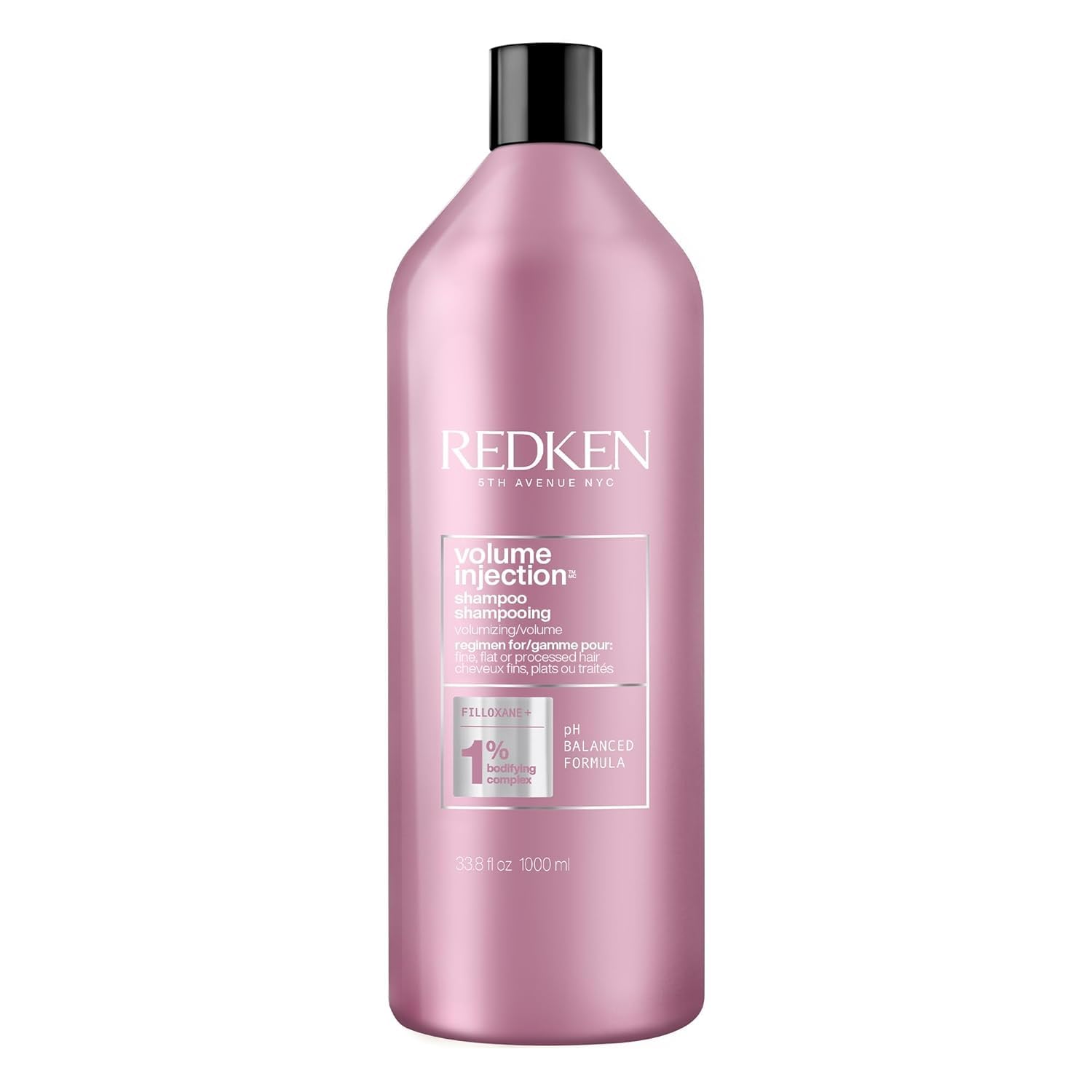Redken Volume Injection Shampoo | For Fine Hair | Adding lift & Body | Paraben Free | 33.8 fl. Oz (Pack of 1)