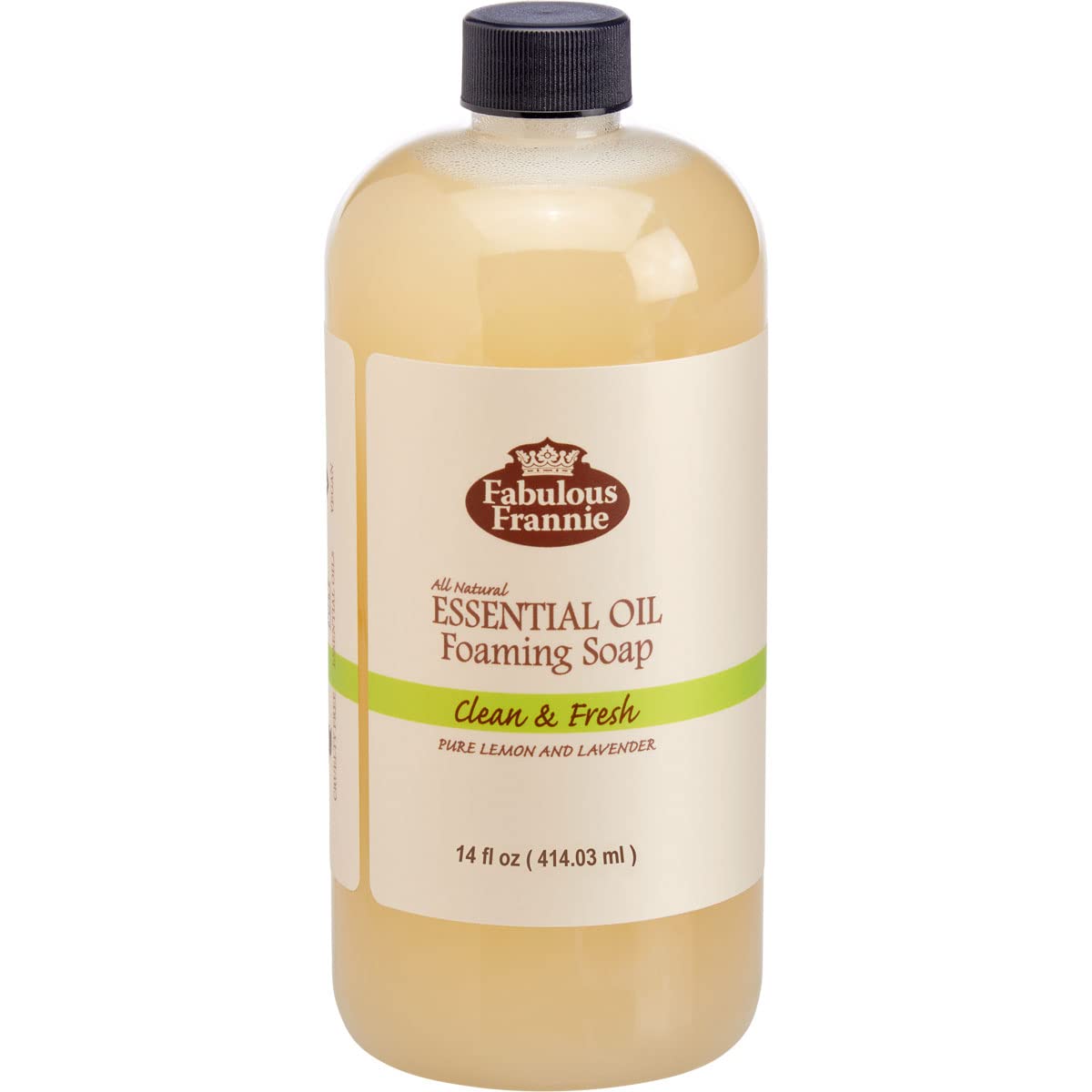 Fabulous Frannie Clean And Fresh Foaming Hand Soap REFILL Made with All Natural Pure Undiluted Lemon & Lavender Essential Oils 1