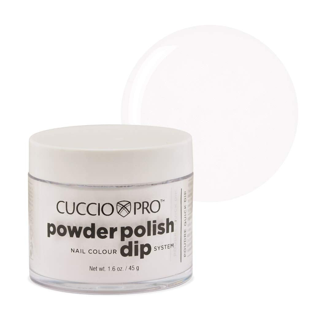 Cuccio Powder Polish - Dip Acrylic Nail Colour Dip System - 45g (1.6 oz) Dipping Powder - Clear