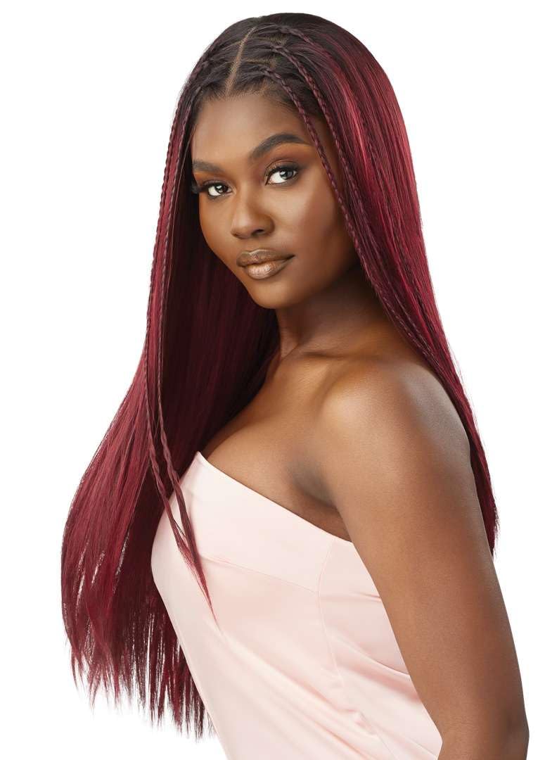 Outre Airtied 100% Fully Hand-Tied Wig - Human Hair Blend - Sleek Yaki 28 (1)