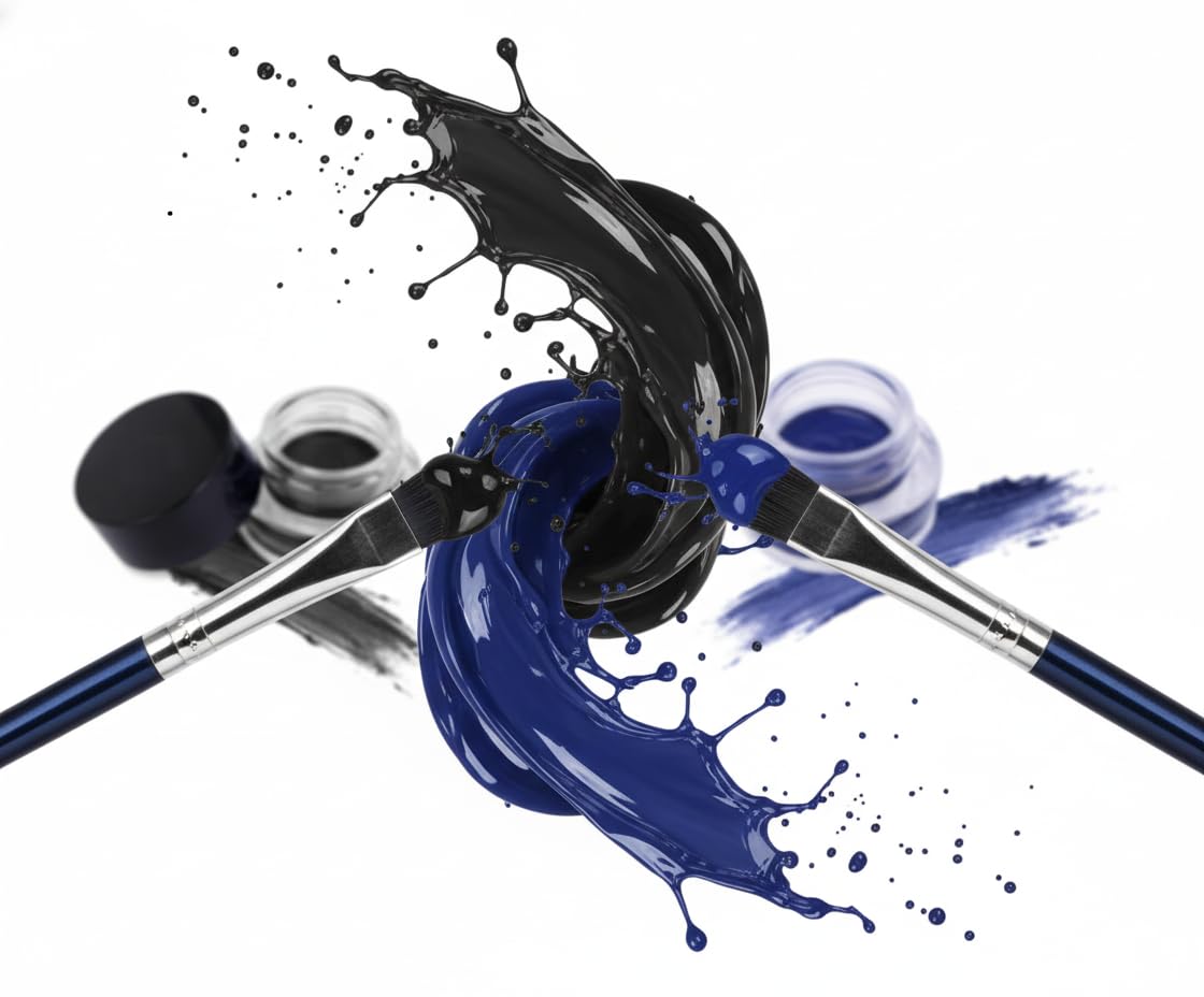 Gel Kajal, Long Lasting Waterproof Eyeliner, Black And Blue, 2 Pack