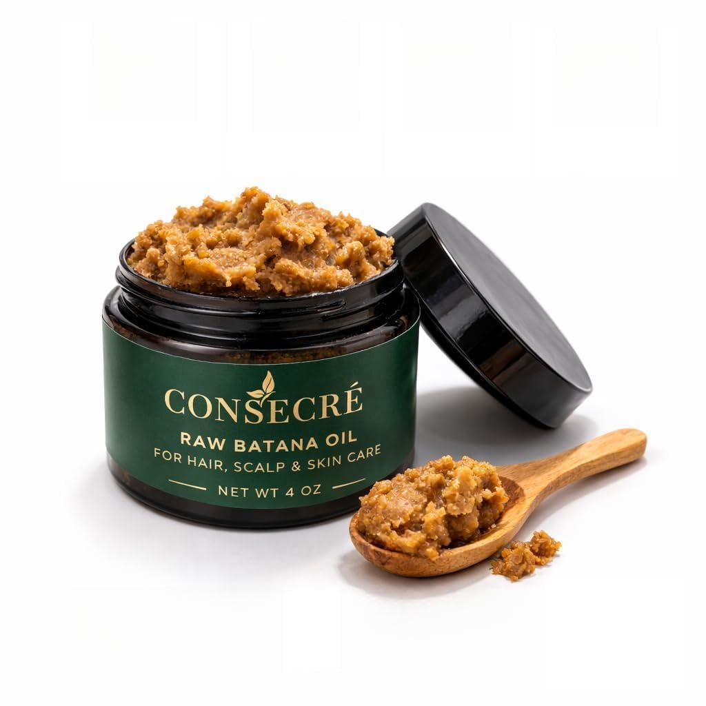 Consecr Raw Batana Oil for Hair Growth from Honduras  100% Pure Unrefined Batana Oil  Deep Conditioning Hair Mask & Scalp Tr