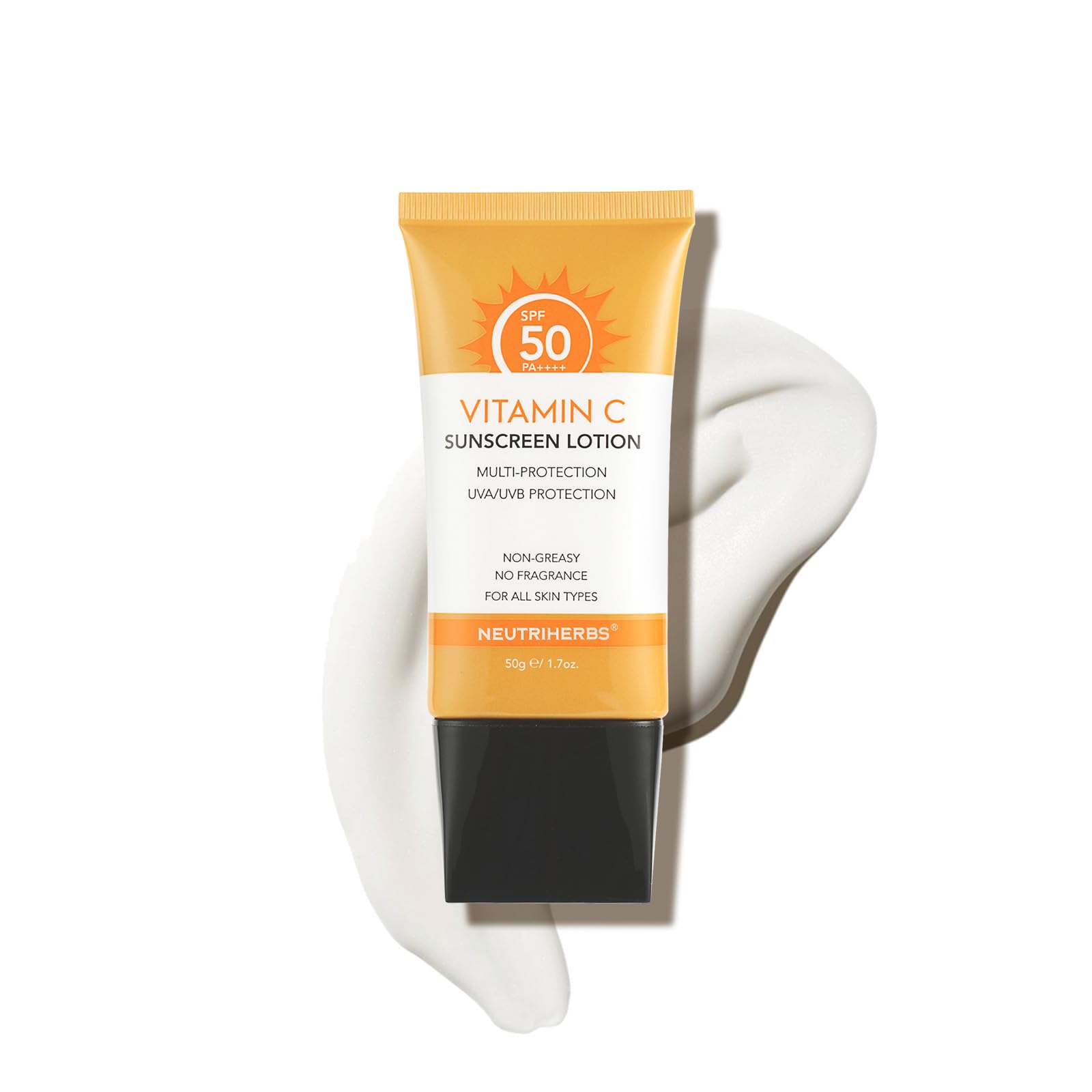 NEUTRIHERBS Sunscreen Tinted SPF 50 for Face & Body, PA++++ Sunblock Lotion, Broad Spectrum, Vitamin E and Vitamin C Face Sunscr