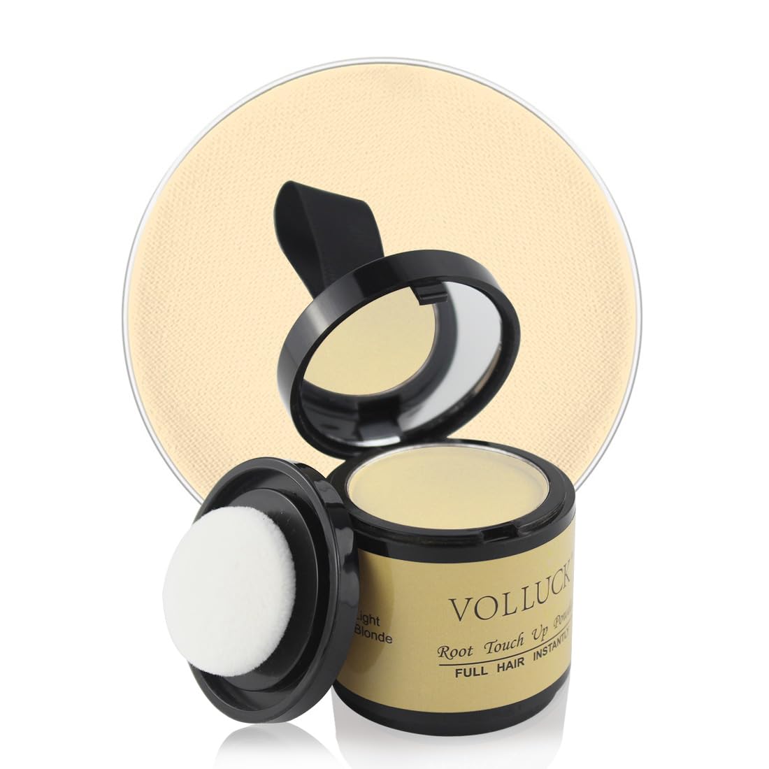 Volluck Root Touch Up Powder For Women & Men - Hair Shadow Cover For Hairline, Bald Spots, Eyebrows, 0.35 Ounce, Light-Blonde