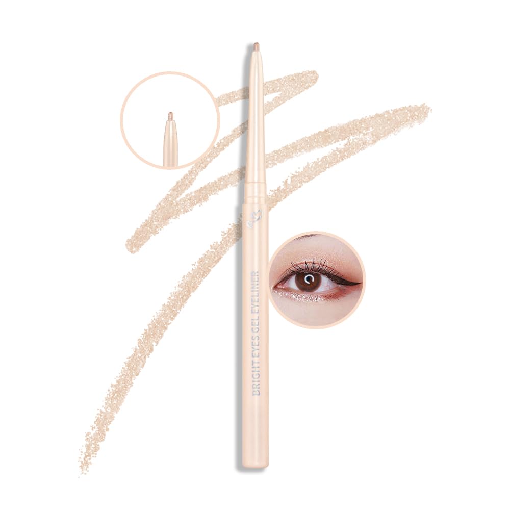 Kaely 1.5Mm Skinny Gel Eyeliner Pencil,Shimmer Cat Eye Liner Makeup Pen,Cream Smooth Eyeliner Crayon,Delineador De Ojos Contra E