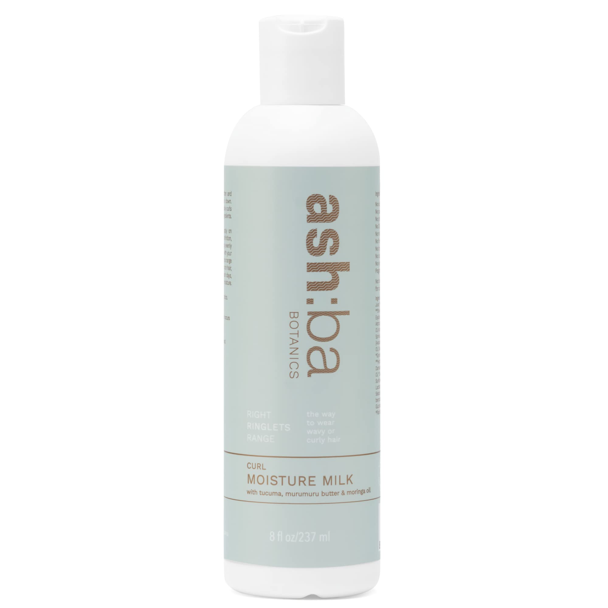Ashba Botanics Curl Moisture Milk Cream For Very Dry, Frizzy, Curly & Wavy Hair | Leave In Cream With Moringa, Argan & Shea Butt