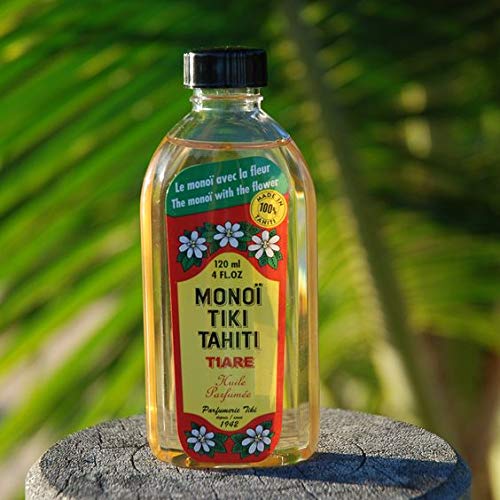 Monoi Tiki Tahiti - Tiare Coconut Oil - Original Tahitian Gardenia Fragrance - For Hydrated Skin And Hair - 4 Fl. Oz. (Pack Of 2