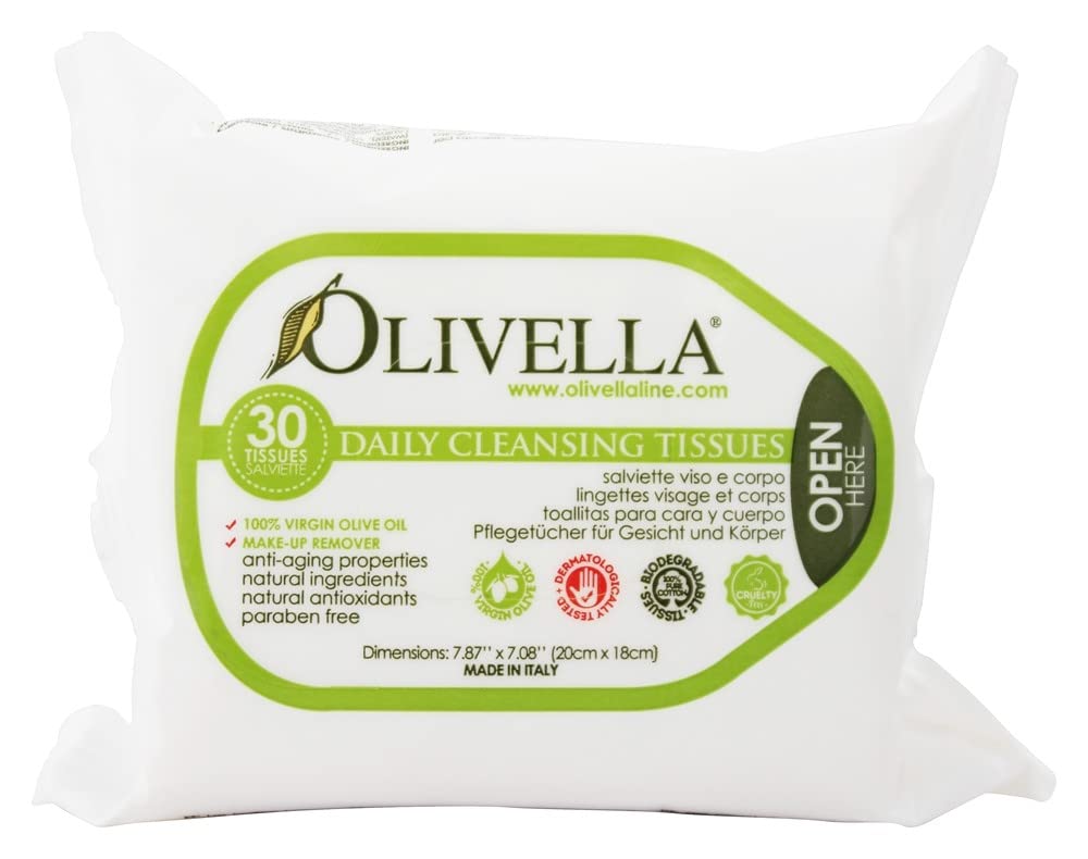 Olivella Daily Facial Cleansing Tissues - 30 Tissues