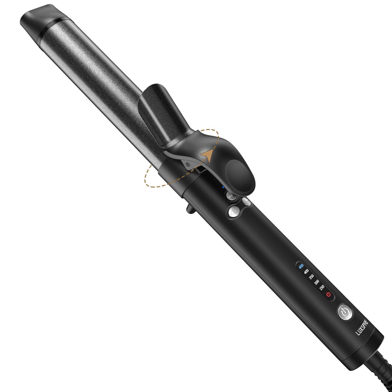 Rotating Curling Iron, 1 1/4 inch Automatic Curling Iron for Beach Waves, Curling Iron Instant Heat with Negative Ions, Professi