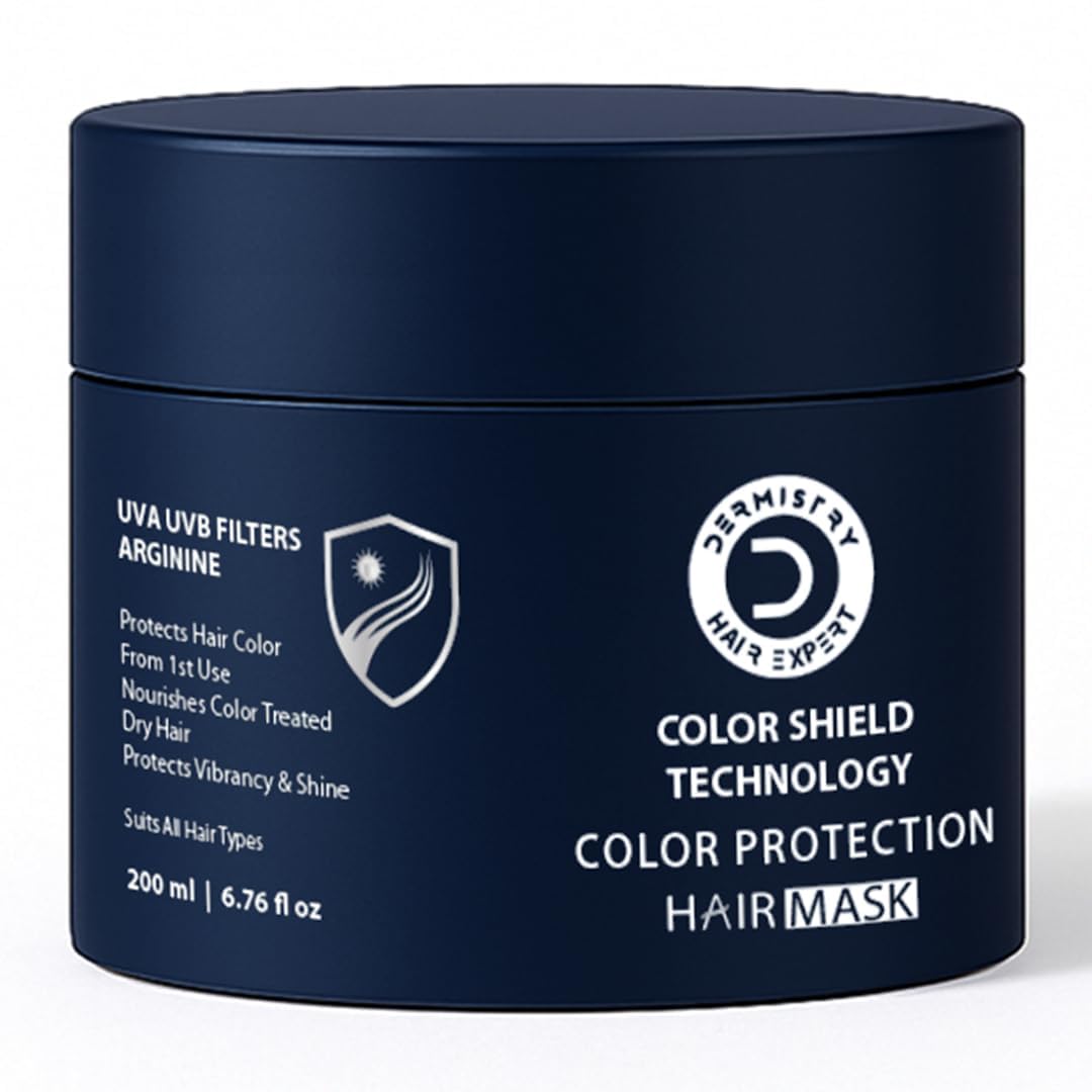 Dermistry Color Protection Hair Mask For Coloured & Chemically Treated Hair With Argan Oil, Arginine & Uva Uvb Filters, Helps Pr