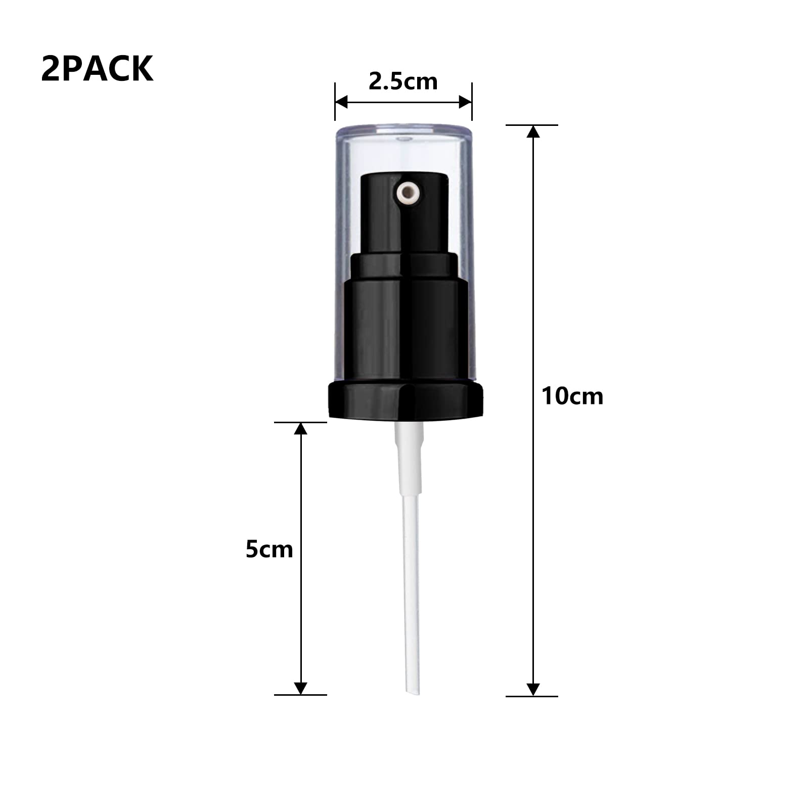 Chris.W 2Pack Foundation Pump Compatible With Maybelline Fit Me Liquid Foundation Makeup (Black+Black)