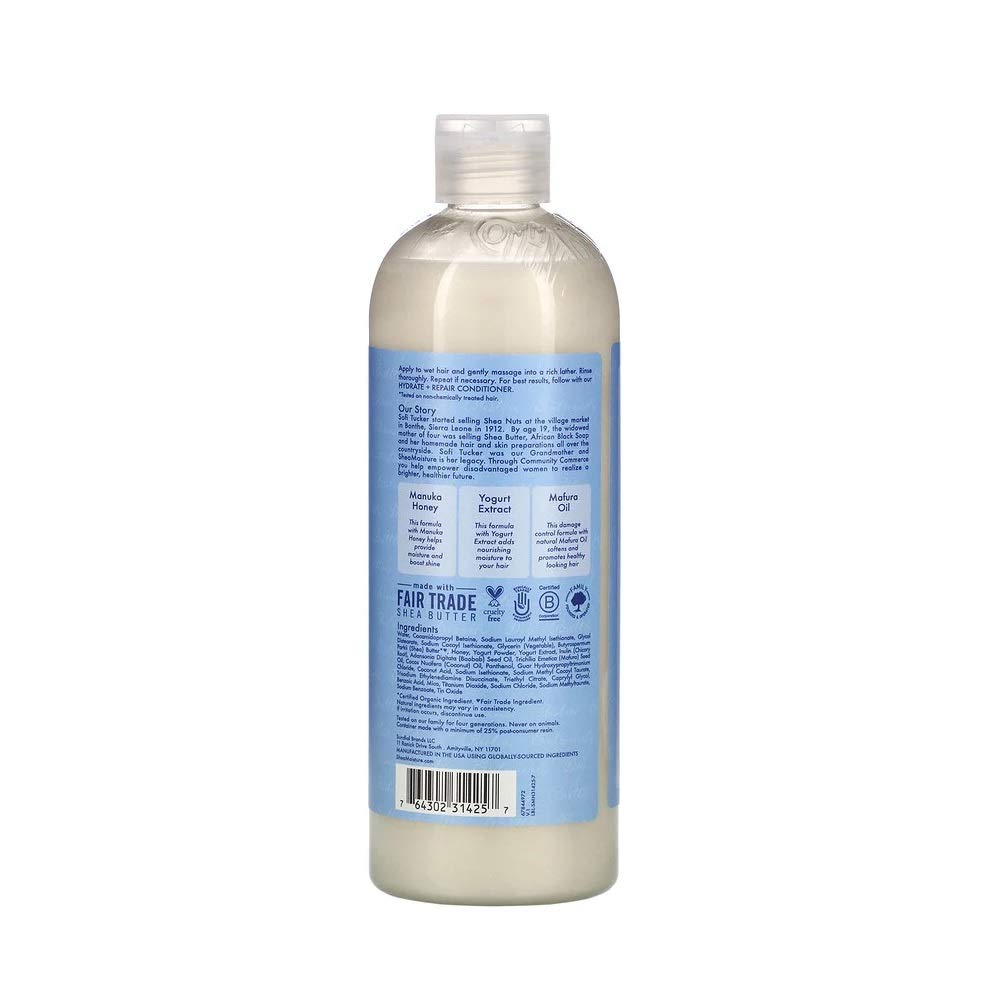 Sheamoisture Manuka Honey & Yogurt Shampoo 19.8 Ounce (586Ml)