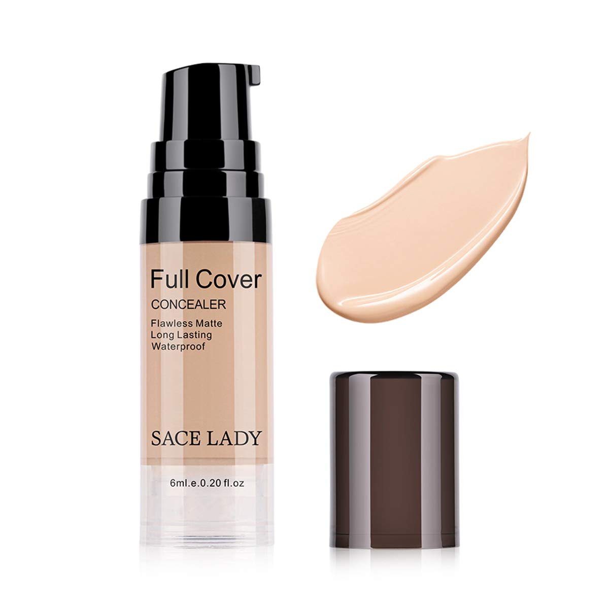 Pro Full Cover Liquid Concealer, Waterproof Smooth Matte Flawless Finish Creamy Concealer Foundation Corrector For Eye Dark Circ