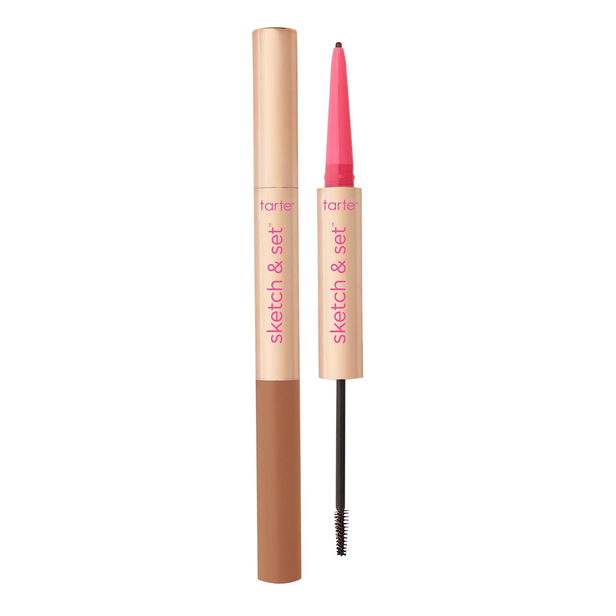 tarte big ego sketch & set brow pencil & tinted gel - 2-in-1 Precision Waterproof Eyebrow Pencil & Gel to Shape, Thicker-looking