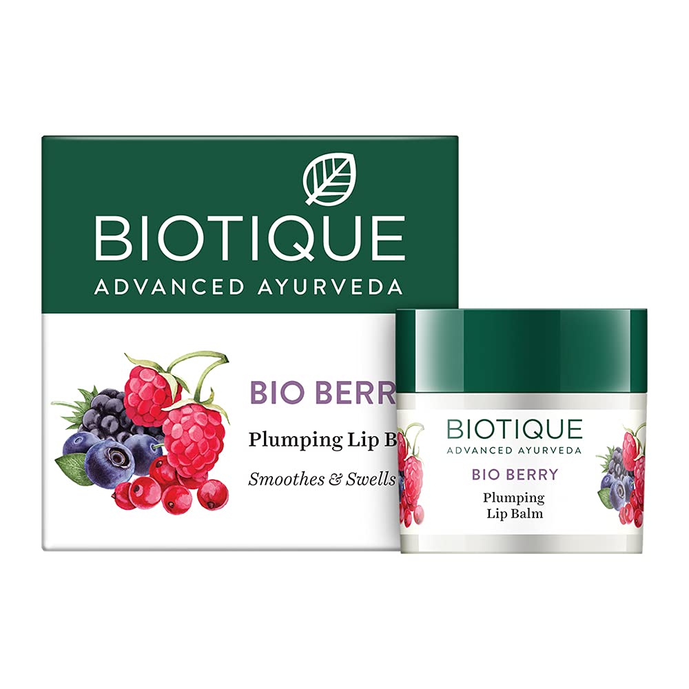 Biotique Bio Berry Plumping Lip Balm 12 Gm I Soothes & Swell Lips I Unscented Lip Repair Lip Balm for Dry, Cracked Lips I For Me