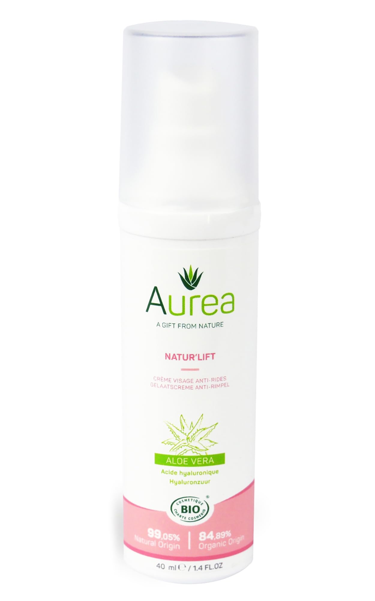 Aurea Natur' Lift Face Cream - Improves The Skin's Texture - Contains Hyaluronic Acid - Toning And Firming Effect - Moisturizes 