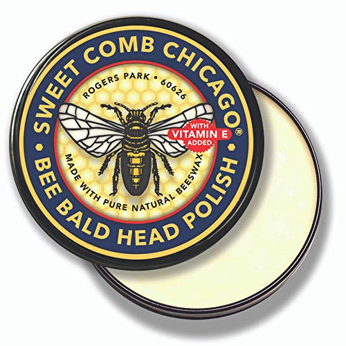Bee Bald Head Polish: Mens Aftershave Polish For Men, Waterproof Moisturizer For Bald Heads, Great For Fathers Day, Christmas, H