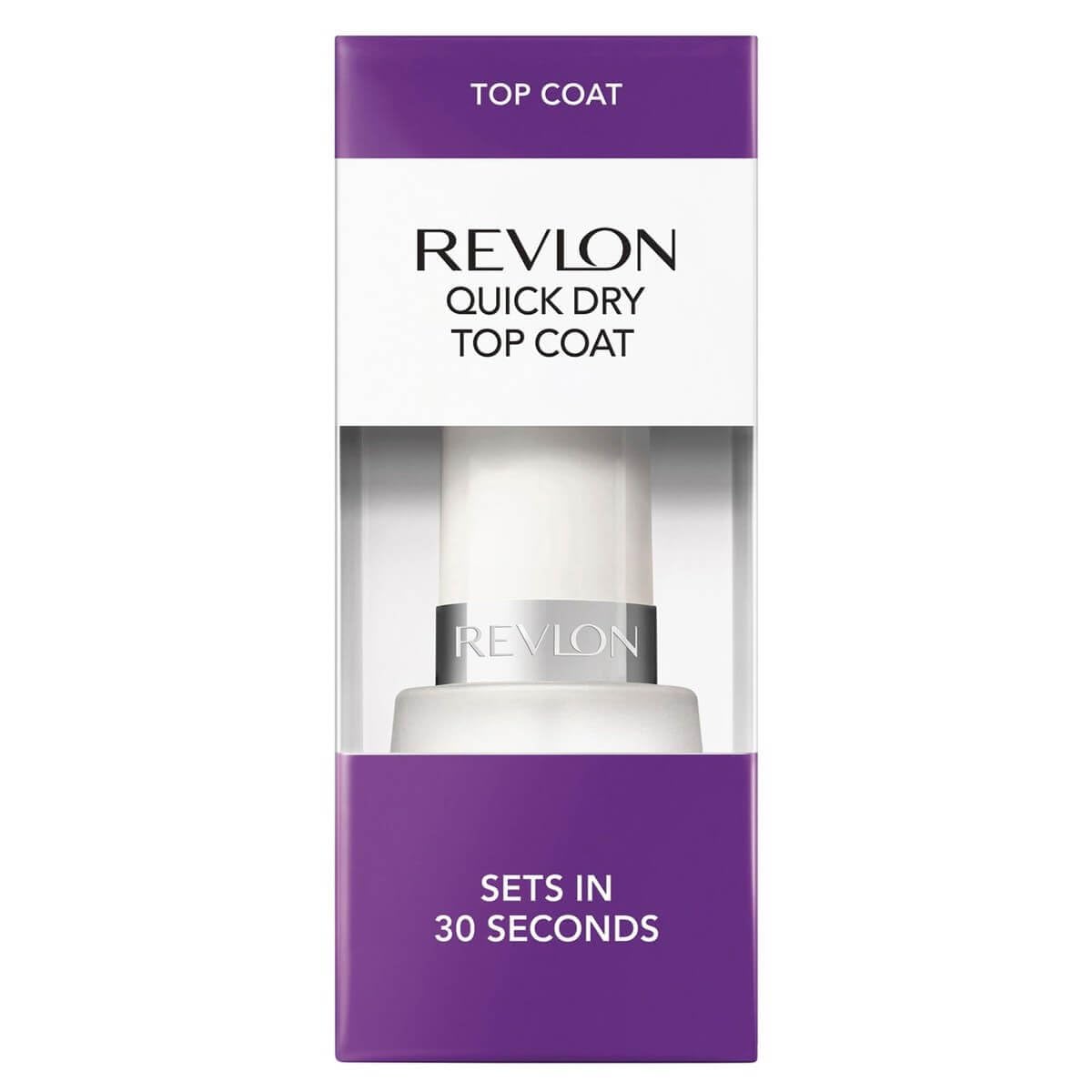 Revlon Top Coat Nail Polish, Quick Dry Nail Polish, Chip Resistant & Longwear Formula, High Shine Finish, Quick Dry Top Coat, Cl