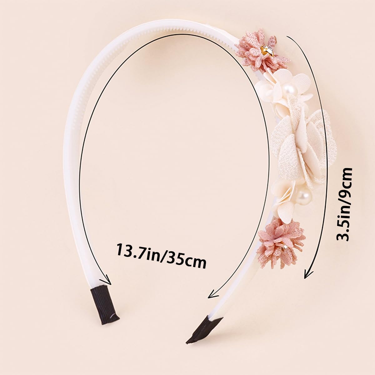 2 PCS Flower Headband Rose Flowers Hair Bands Flower Girl Headpiece Flower Crown Boho Flower Headband Blue White Floral Headband