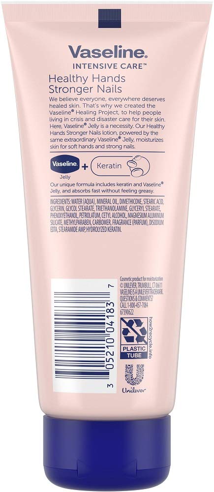 Vaseline Intensive Care Healthy Hand Stronger Nails Lotion, 3.4 Fl Ounce (Pack Of 3)