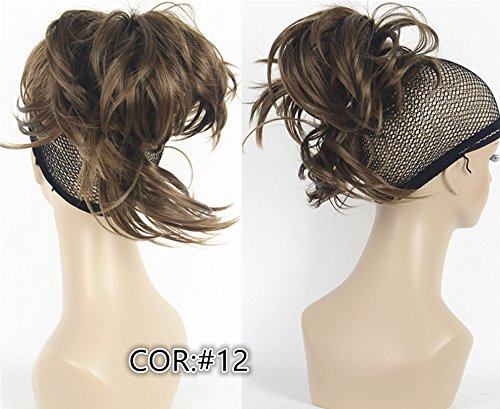 Lydell Adjustable Messy Style Ponytail Hair Extension Synthetic Hairpiece with Jaw Claw (Light Reddish Golden Brown)