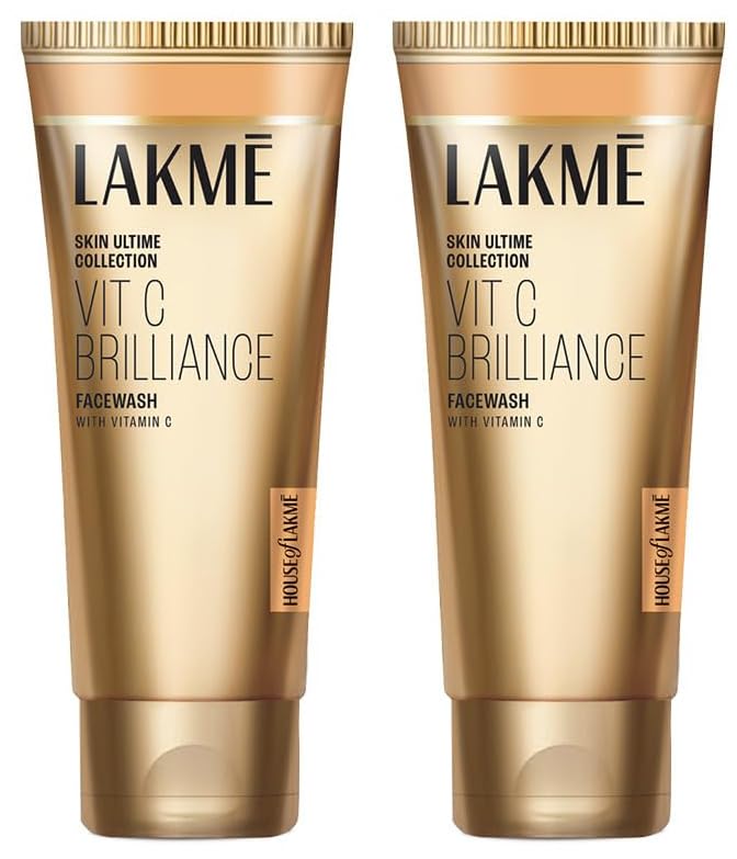 Lakm 9To5 Vitamin C+ Face Wash | 100% SoapFree | Enriched With Lemon Extract & Exfoliating Beads | For Dry, Oily, Normal, Sensi