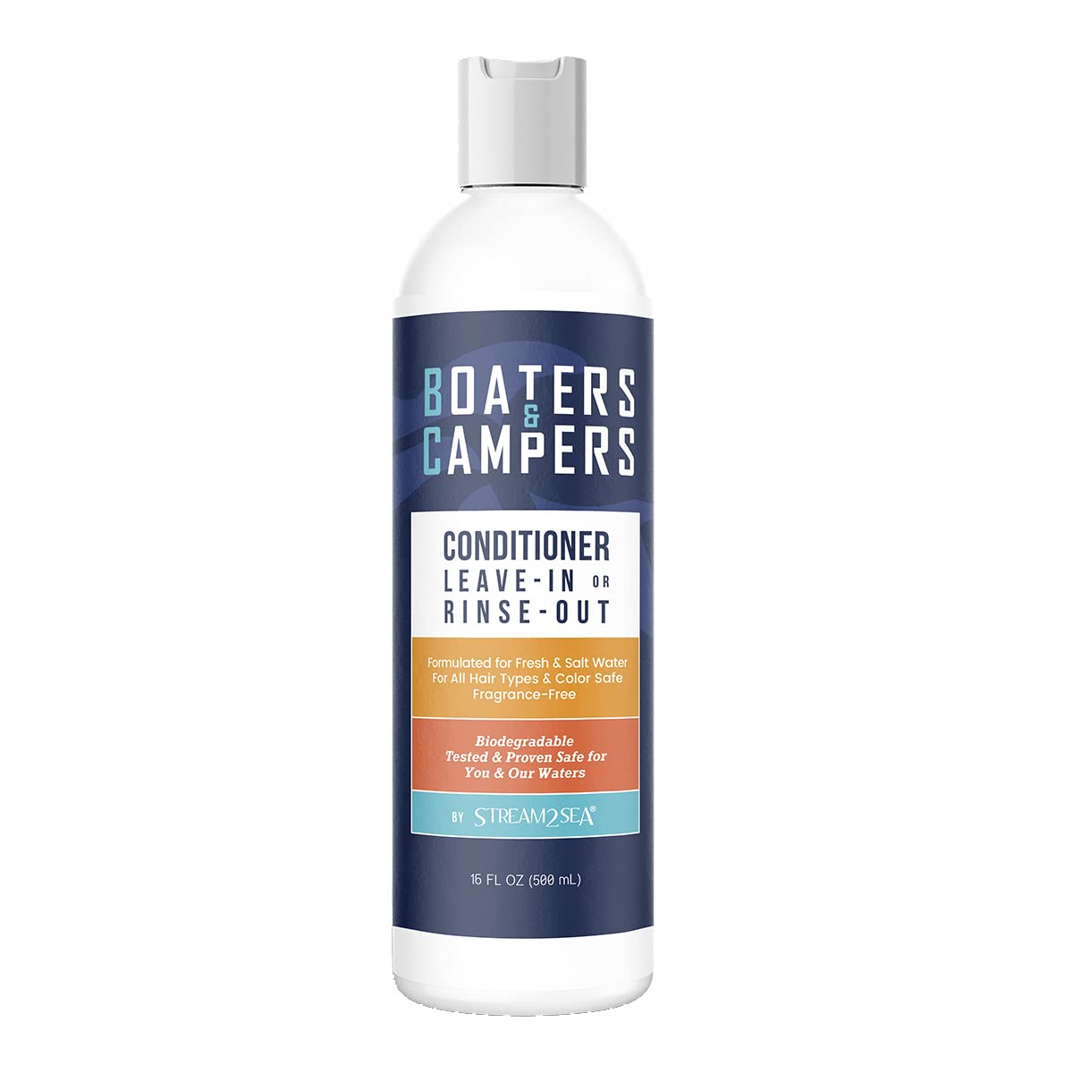 STREAM 2 SEA Boaters and Campers Hair Conditioner, 16 oz Reef Safe Fragrance Free All Natural Conditioner For Camping and Boatin