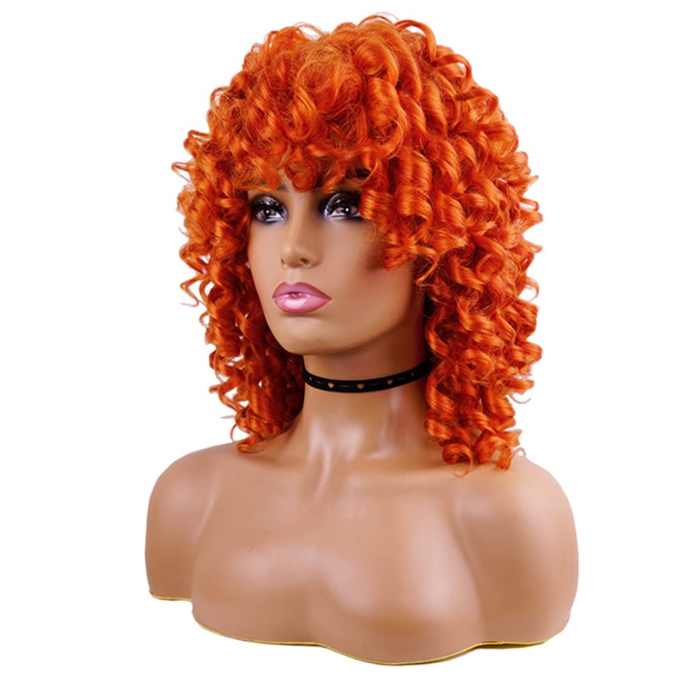 AIDUSA Short Loose Curly Wig for Black Women Short Curly Wigs for Black Women Curl Afro Wigs for Black Women Synthetic Hair Wig