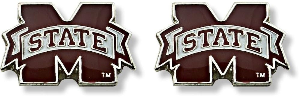 Aminco NCAA Mississippi State Bulldogs Logo Post Earrings