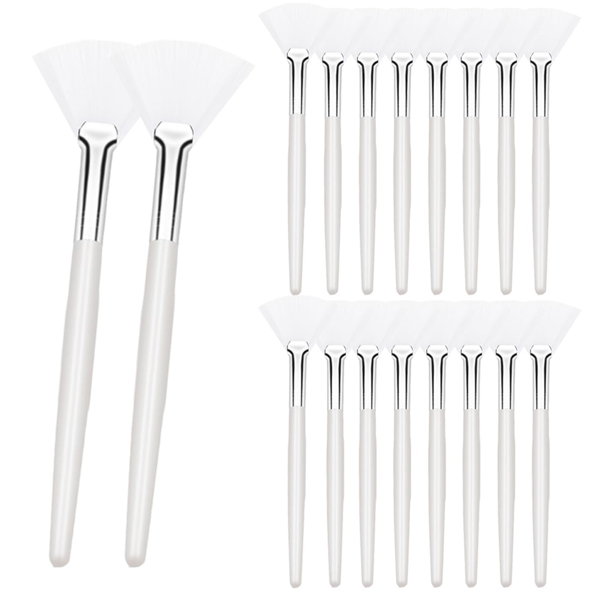 18 Pieces Fan Brushes Facial Mask Brush Soft Makeup Mask Applicator Acid Applicator Esthetician Brush Cosmetic Tools for Mud Cre
