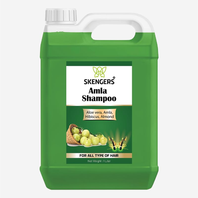 Skengers Amla Shampoo Natural Hair Growth Shampoo With Amla Neem For Anti Hairfall&Damage Repair For Men & Women 1Ltr