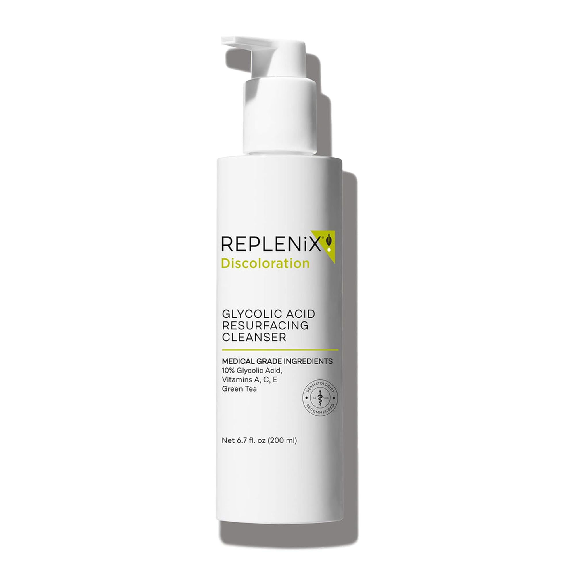 Replenix Glycolic Acid Resurfacing Facial Cleanser, Gentle Medical Grade Exfoliating Face Wash for Skin Discoloration (6.7 fl. o