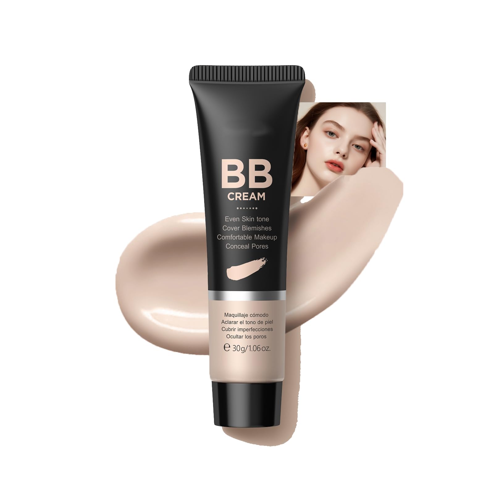 AKARY BB Cream Tinted Moisturizer, 9Colors Moisturizes & Conceals, Cover Blemishes & Pores, Even Skin Tone, Lighiweight Foundati