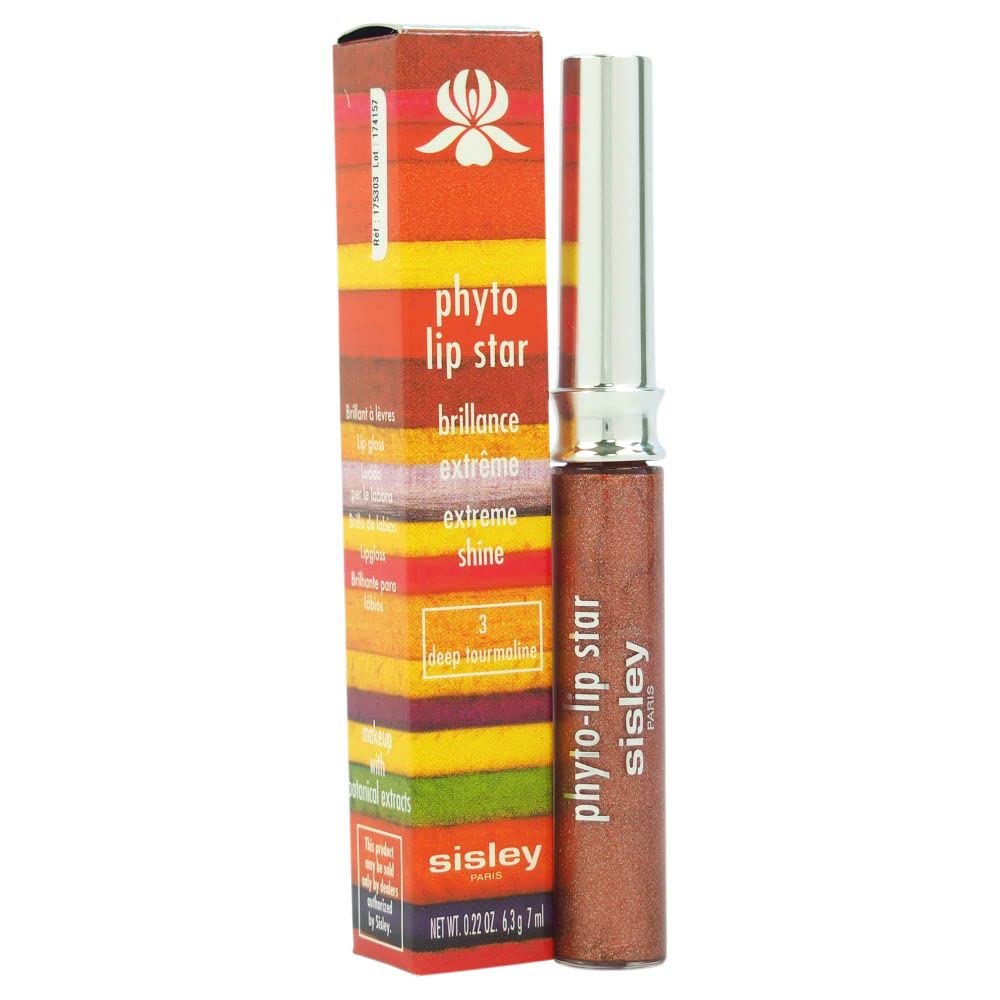 Sisley Phyto Lip Star Gloss Extreme Shine 3 Deep Tourmaline for Women, 0.2 Ounce