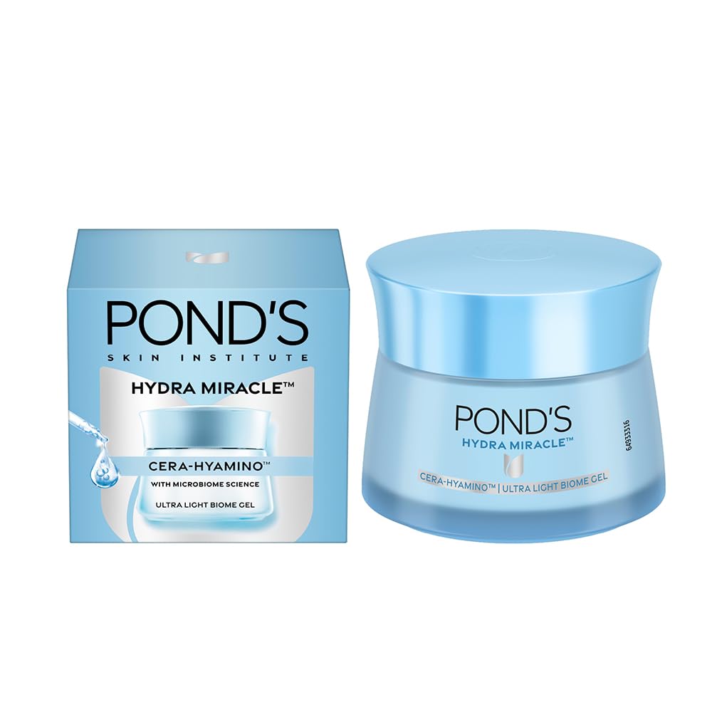 PondS Ultra Light Biome Gel 50 G | With Cera-Hyamino | 3X Skin Resilience For Stronger, Plump, Radiant Skin