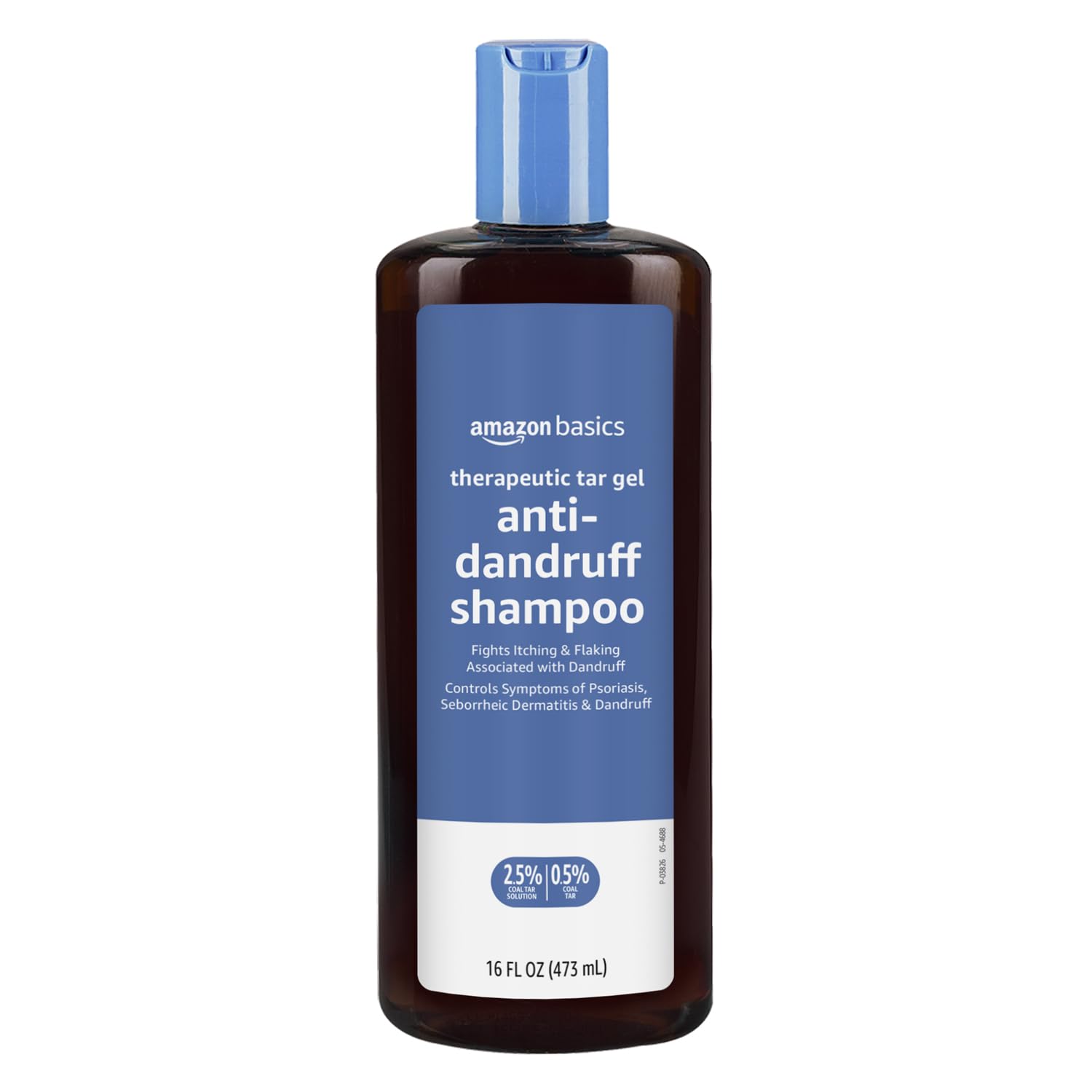 Amazon Basics Therapeutic Plus Coal Tar Anti-Dandruff Shampoo 0.5% Coal Tar, 16 Fl Oz, Pack of 1