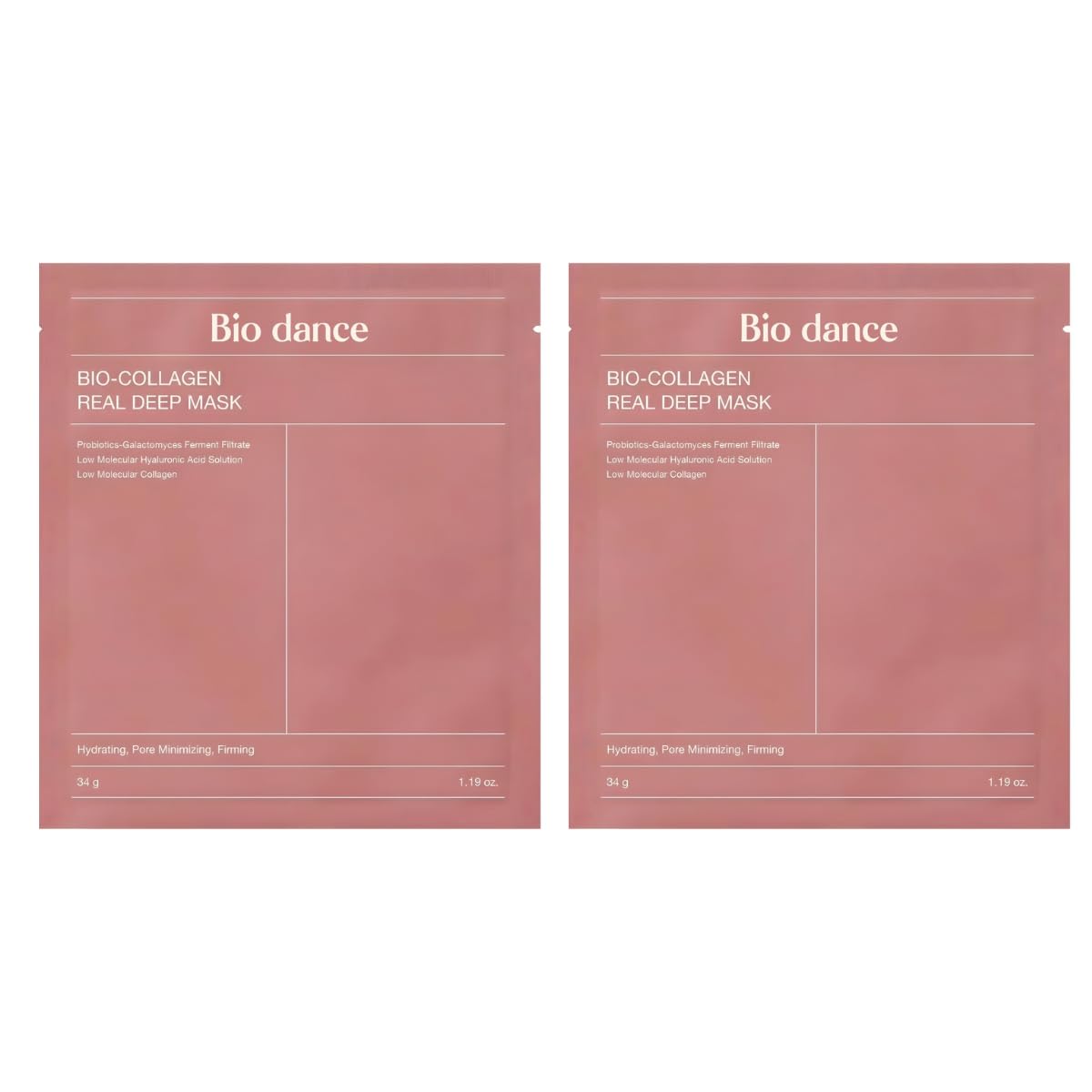 Wholesome First Korean Bio Dance Bio-Collagen Mask, Made In Korea, 34G (Pack Of 2)