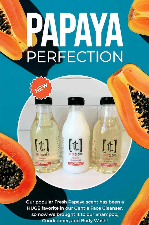 Teenology Conditioner For Teens - Avoid Forehead And Body Acne - Sulfate And Paraben Free, Noncomedogenic, Natural Botanical Ext