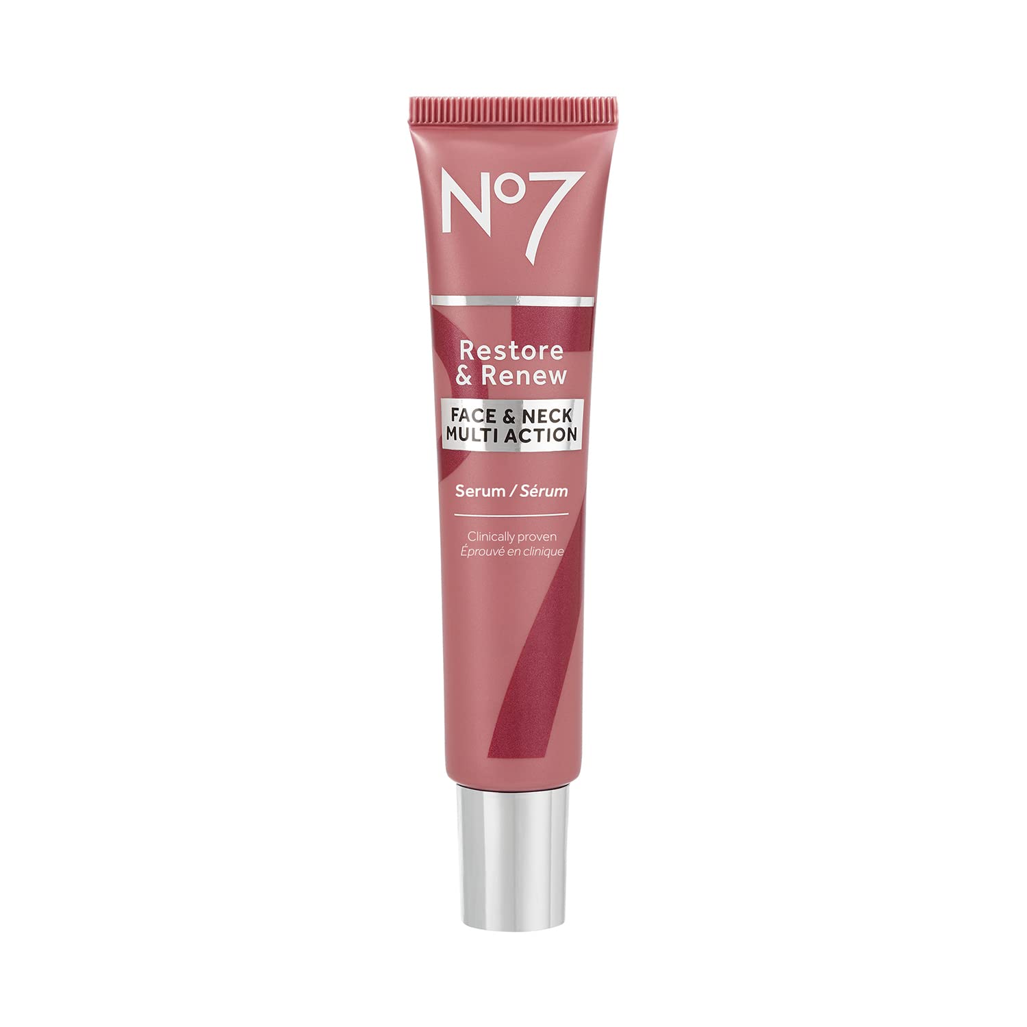 No7 Restore & Renew Face & Neck Multi Action Serum - Collagen Peptide Anti Aging Facial Serum - Hyaluronic Acid Hydrating Serum