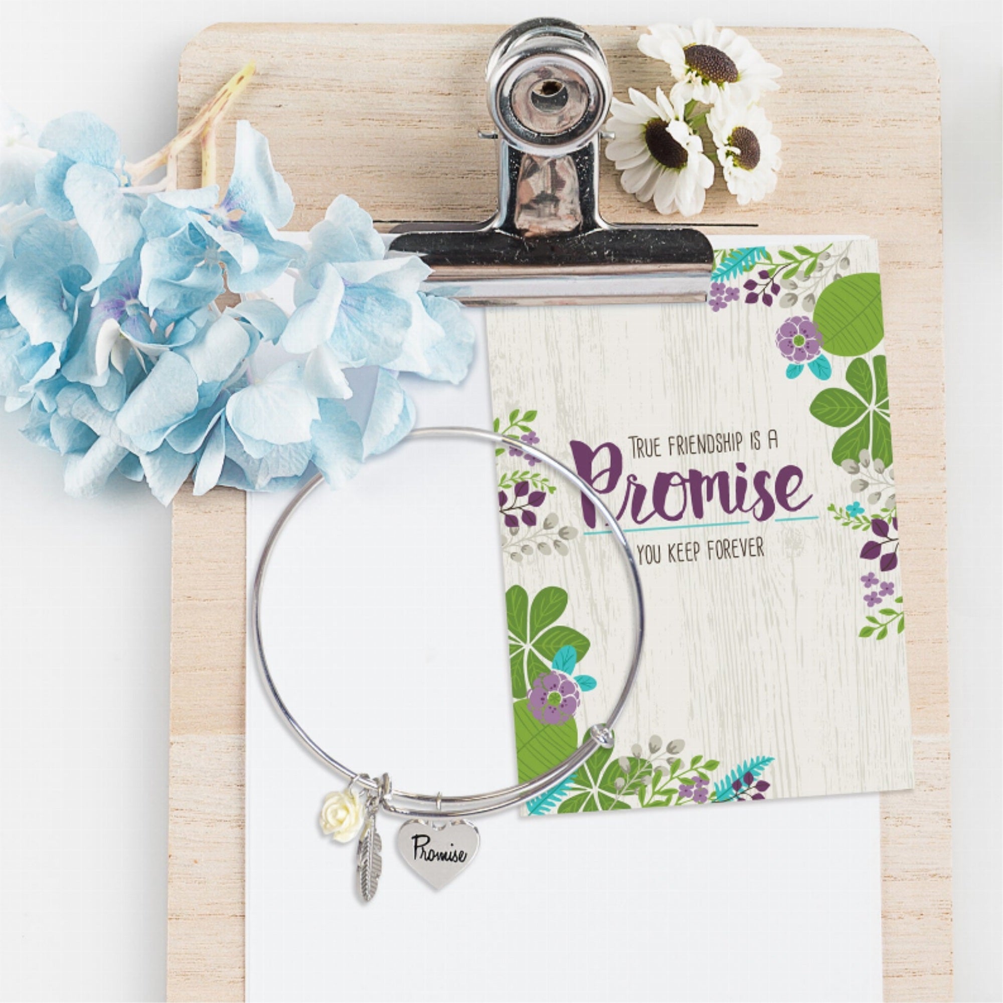 Friendship Promise Bangle Bracelet