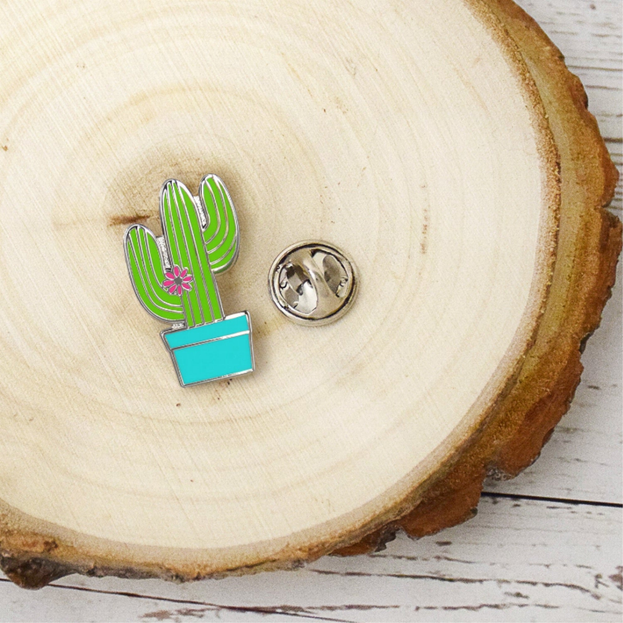 I Love Everything About You Even The Prickly Parts  Cactus Enamel Pin