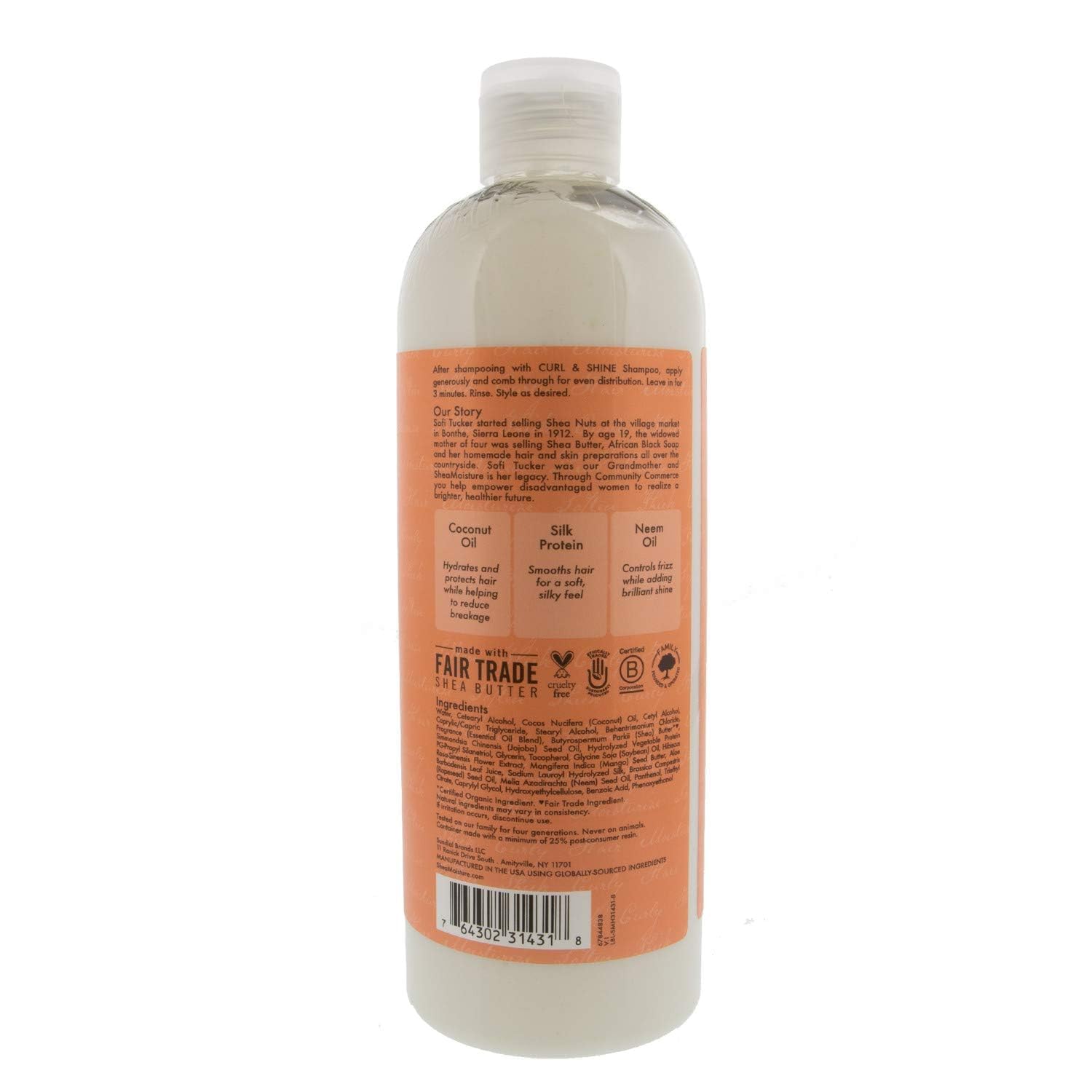 Sheamoisture Women'S Coconut And Hibiscus Curl Shine Conditioner 764302314318